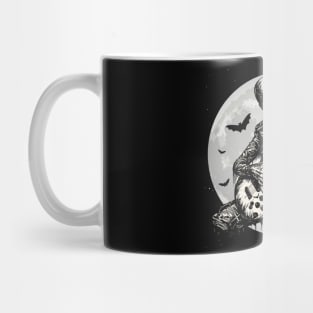 Skeleton Playing Guitar Punk Rock Music Halloween Mens Kids Mug